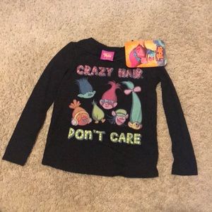 *Disney Troll Girls Crazy Hair Shirt 4, 5, 6, 6x
